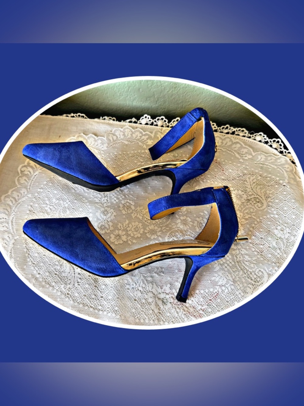 Fun Blue Suede Shoe